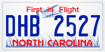 NC license plate DHB2527