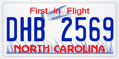 NC license plate DHB2569