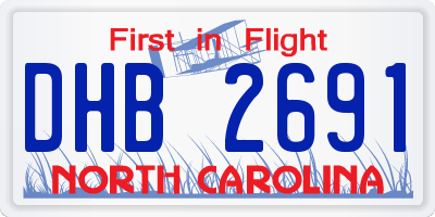 NC license plate DHB2691