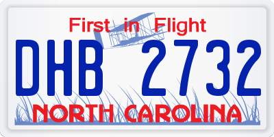 NC license plate DHB2732
