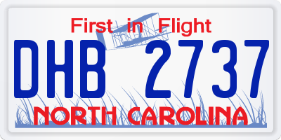 NC license plate DHB2737