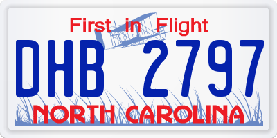 NC license plate DHB2797