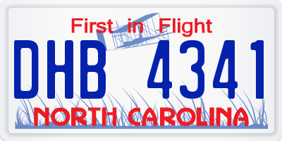 NC license plate DHB4341