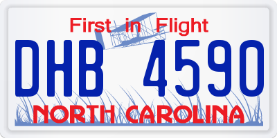 NC license plate DHB4590