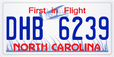 NC license plate DHB6239