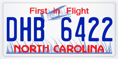 NC license plate DHB6422