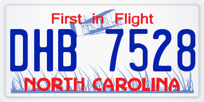 NC license plate DHB7528