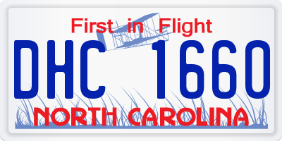 NC license plate DHC1660