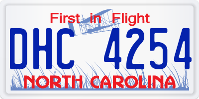 NC license plate DHC4254