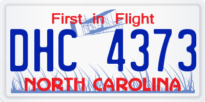 NC license plate DHC4373