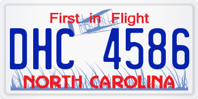 NC license plate DHC4586
