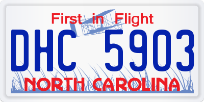 NC license plate DHC5903
