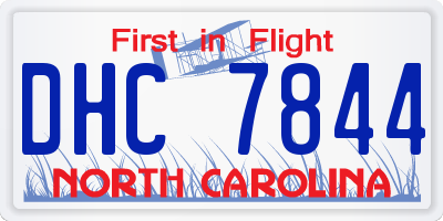 NC license plate DHC7844