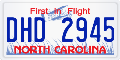 NC license plate DHD2945