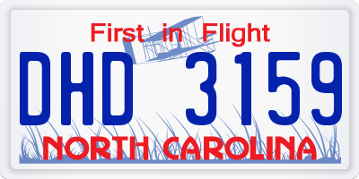 NC license plate DHD3159