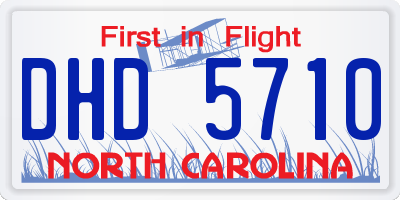 NC license plate DHD5710