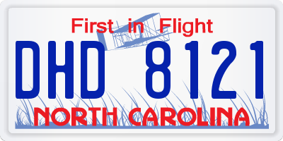 NC license plate DHD8121
