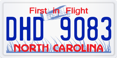 NC license plate DHD9083