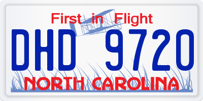 NC license plate DHD9720