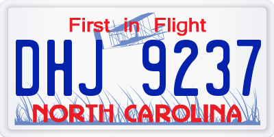 NC license plate DHJ9237