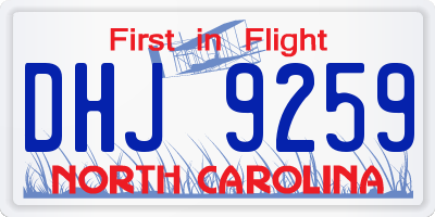 NC license plate DHJ9259