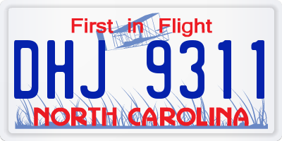 NC license plate DHJ9311