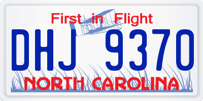 NC license plate DHJ9370
