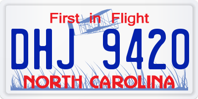 NC license plate DHJ9420