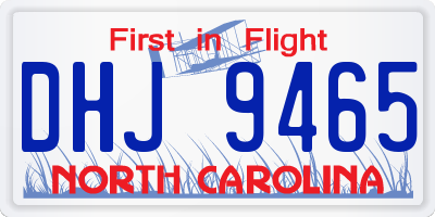 NC license plate DHJ9465