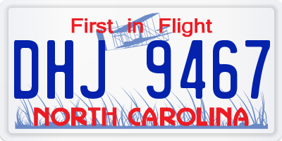 NC license plate DHJ9467