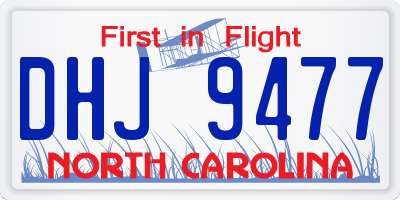 NC license plate DHJ9477