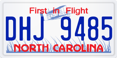 NC license plate DHJ9485