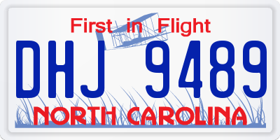 NC license plate DHJ9489