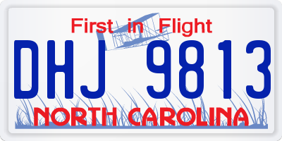 NC license plate DHJ9813