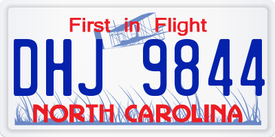 NC license plate DHJ9844