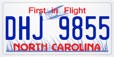 NC license plate DHJ9855