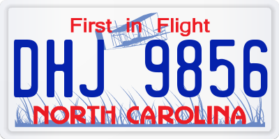 NC license plate DHJ9856