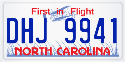 NC license plate DHJ9941