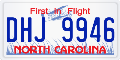 NC license plate DHJ9946