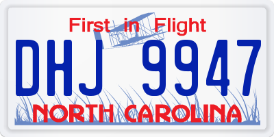 NC license plate DHJ9947
