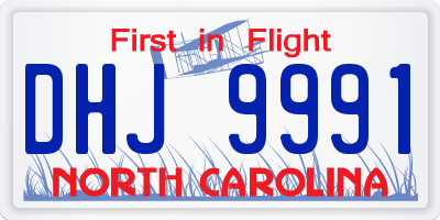 NC license plate DHJ9991