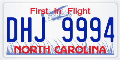 NC license plate DHJ9994