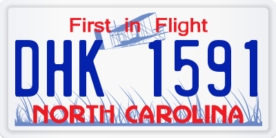 NC license plate DHK1591