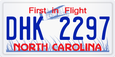 NC license plate DHK2297
