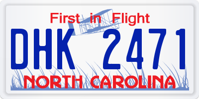 NC license plate DHK2471