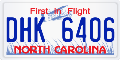 NC license plate DHK6406