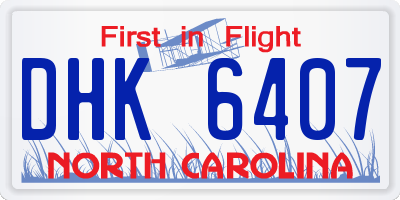 NC license plate DHK6407