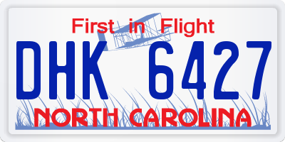 NC license plate DHK6427