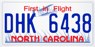 NC license plate DHK6438