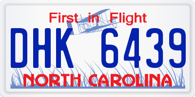 NC license plate DHK6439